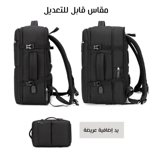 ⁦Durable 2-in-1 Laptop Bag, Black⁩ - الصورة ⁦6⁩