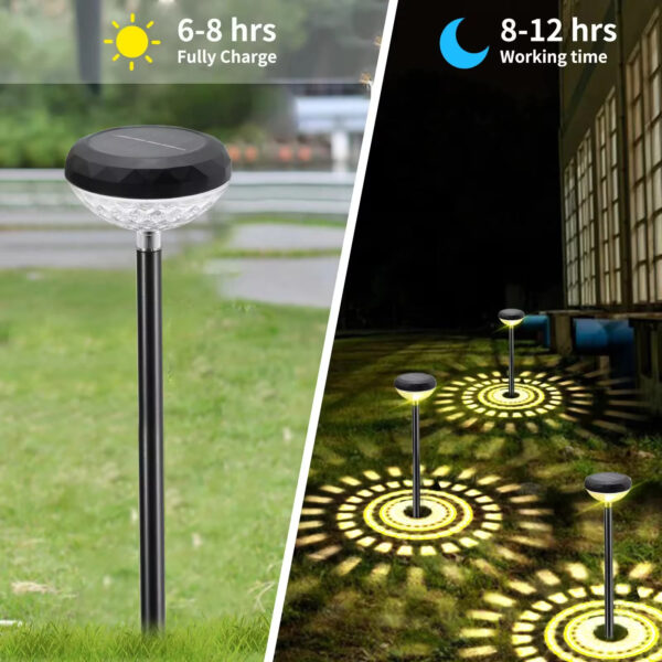 ⁦Solar powered circular lighting for gardens and businesses⁩ - الصورة ⁦4⁩