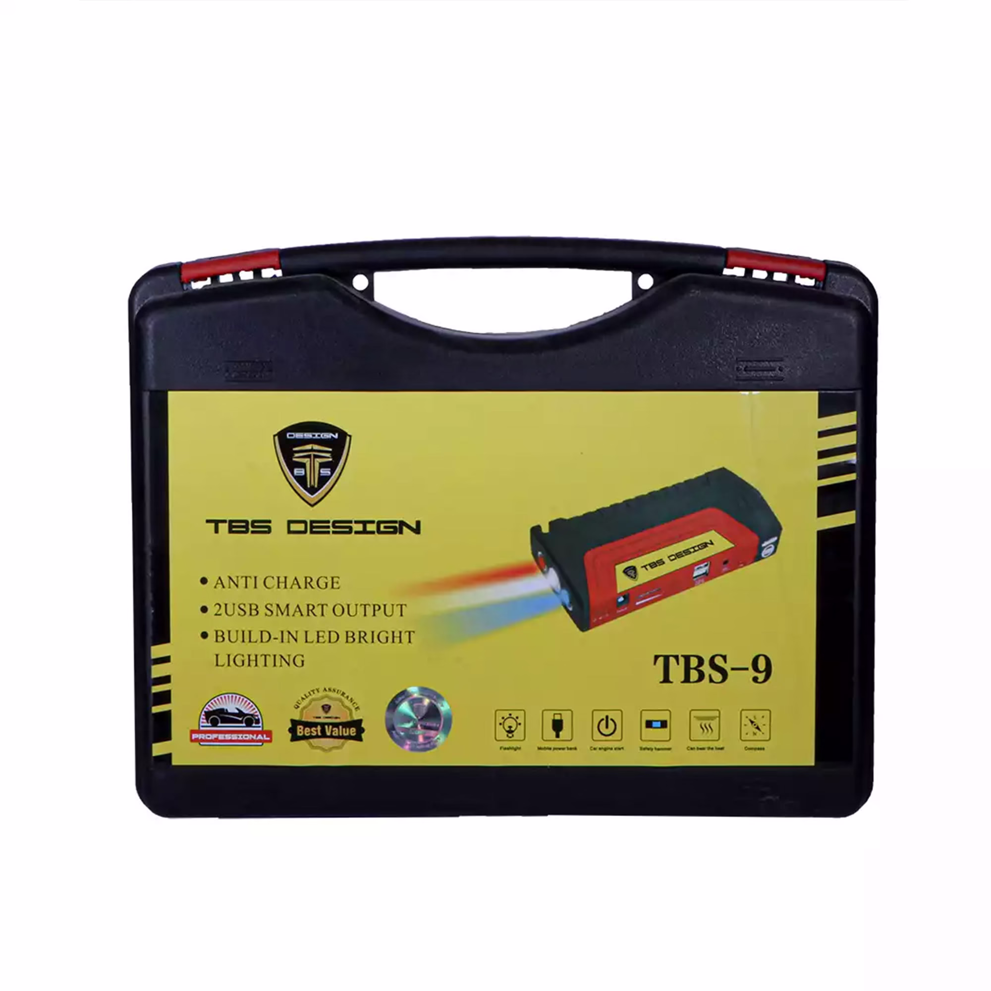 عدة سيارة متنقلة للطوارئ بضمان عام (بنك طاقة+كشاف) 2 عدة سيارة متنقلة للطوارئ بضمان عام (بنك طاقة+كشاف) - الصورة 2