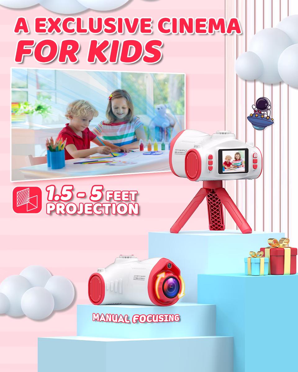 بروجيكتور وكاميرا طباعة فورية للأطفال 5 بروجيكتور وكاميرا طباعة فورية للأطفال - الصورة 5