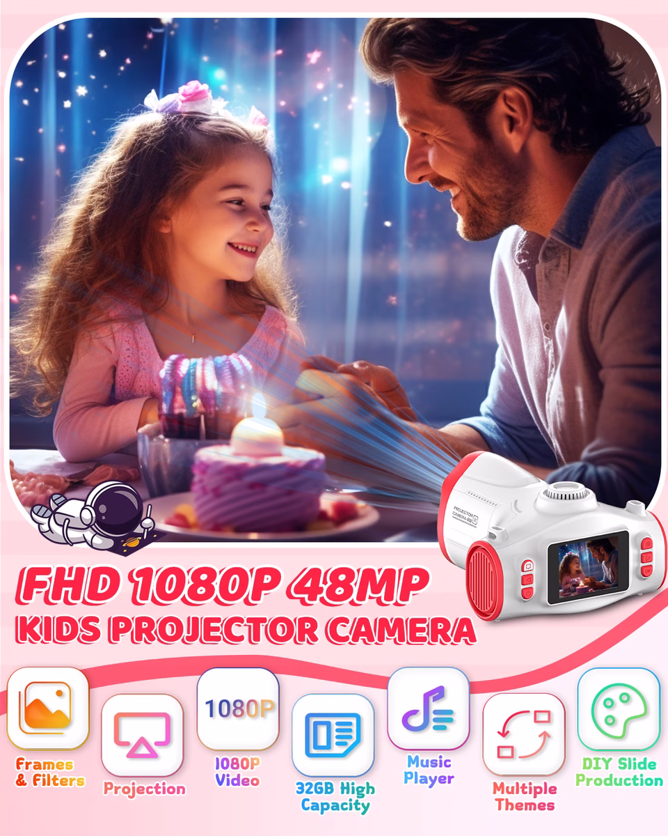 بروجيكتور وكاميرا طباعة فورية للأطفال 4 بروجيكتور وكاميرا طباعة فورية للأطفال - الصورة 4