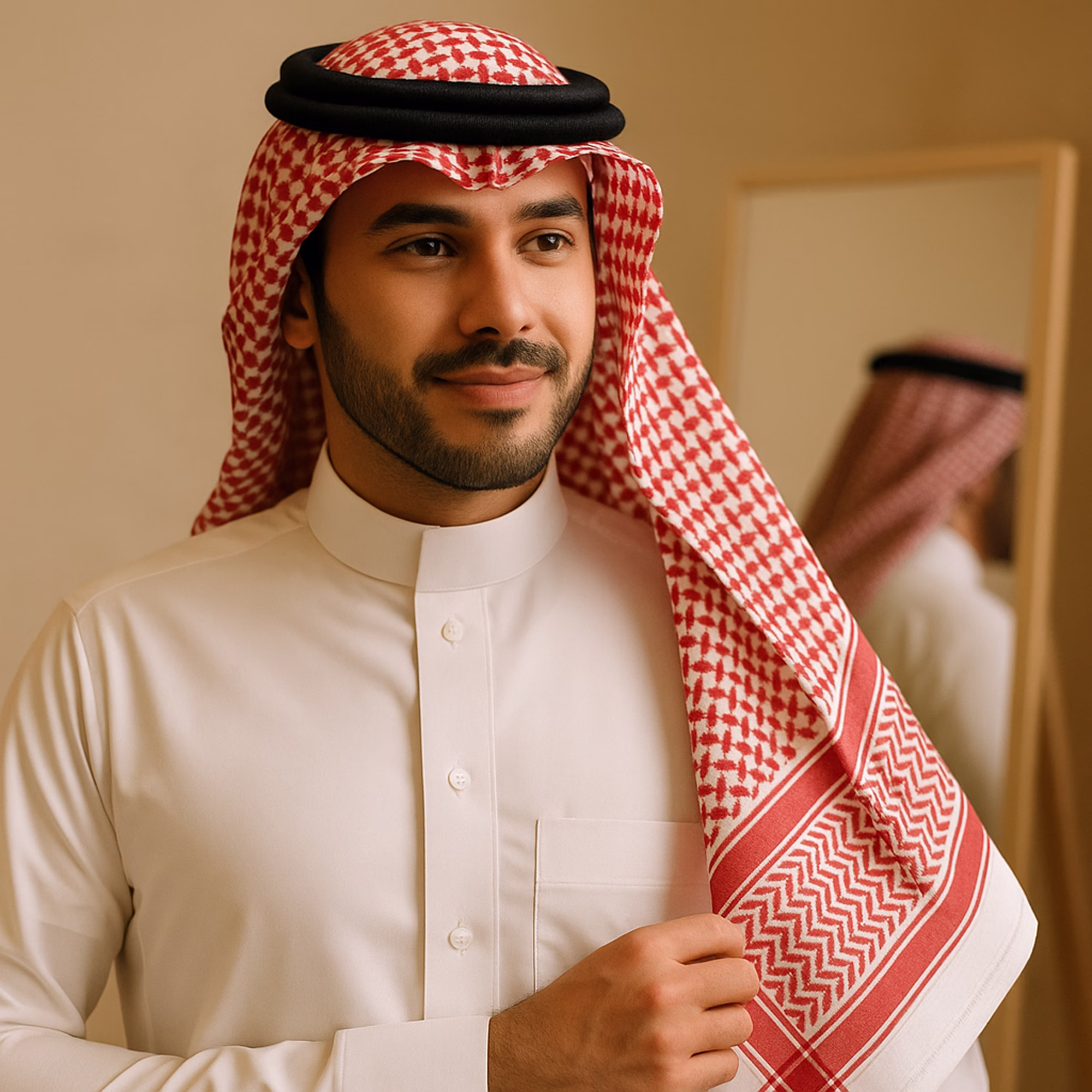 شماغ سعودى مقاس 55 2 شماغ سعودى مقاس 55 - الصورة 2