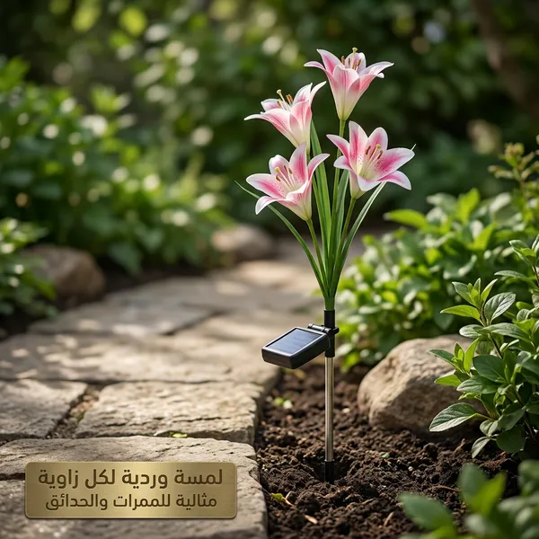 زهور زينة بالطاقة الشمسية تضيء - الصورة 3